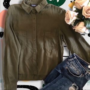 New Zara military style button up top